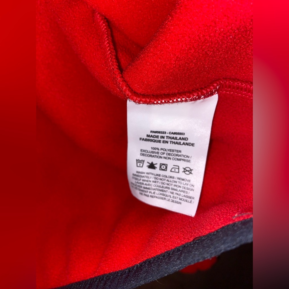 Nike Academy Red 1/4 zip fleece pullover~Youth Unisex Size S~Standard Fit~EUC - Picture 5 of 6